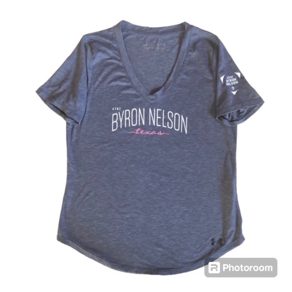 Under Armour Blue AT&T Byron Nelson Tournament Short Sleeve T-Shirt Size S
